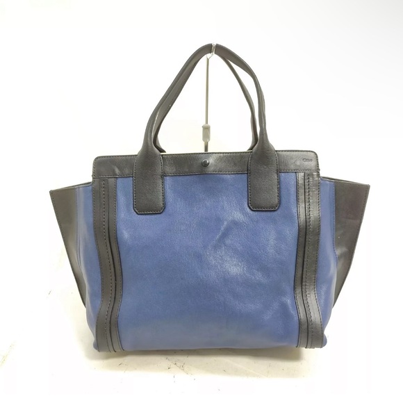 Chloe Handbags - Chloe Tote Bag Blue Leather w/ authenticity card and big shopping bag